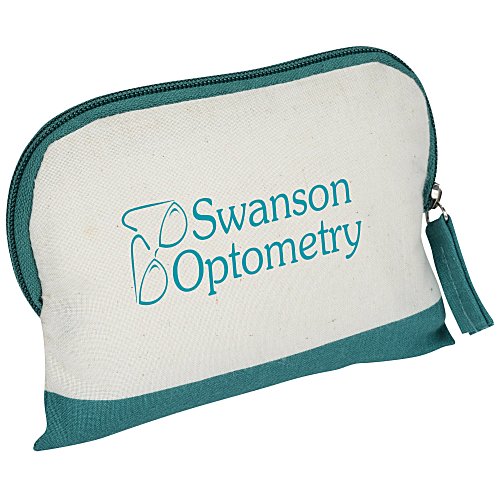 Colour Accent Cotton Sheeting Zippered Pouch Main Image