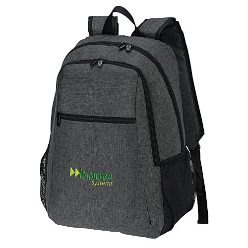 4imprint Heathered 15-inch Laptop Backpack - Embroidered Main Image