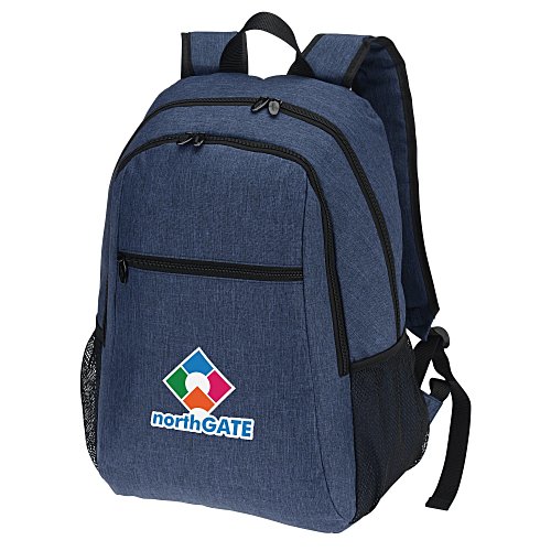 4imprint Heathered 15-inch Laptop Backpack - Full Colour Main Image
