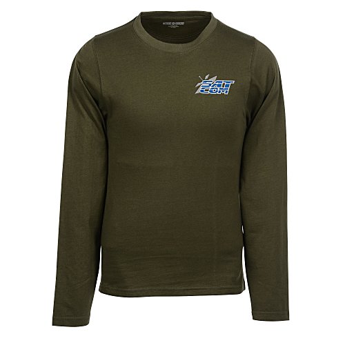 Heavyweight Ringspun Cotton LS T-Shirt - Embroidered Main Image