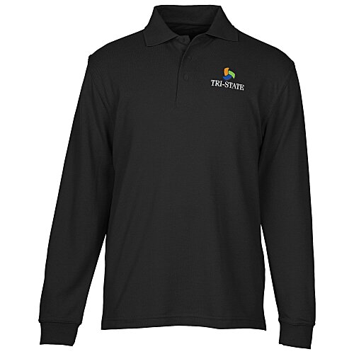 Smooth Touch Blended LS Pique Polo - Men's Main Image