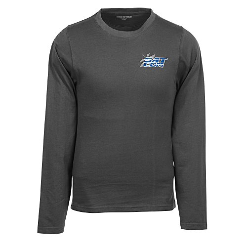 Heavyweight Ringspun Cotton LS T-Shirt - Embroidered - 24 hr Main Image