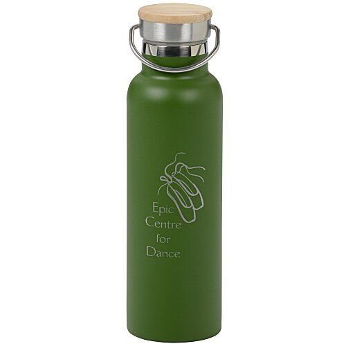 Accord Vacuum Bottle with Wood Lid - 21 oz - Laser Engraved Main Image