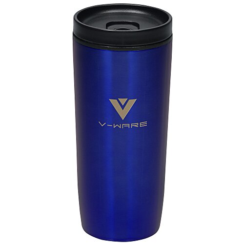 Custom Accent Stainless Travel Mug - 16 oz - Colours - Laser Engraved Main Image