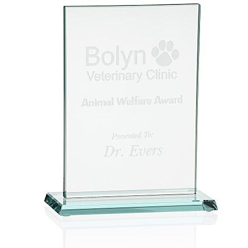 Stately Jade Glass Award - 7 inches Main Image