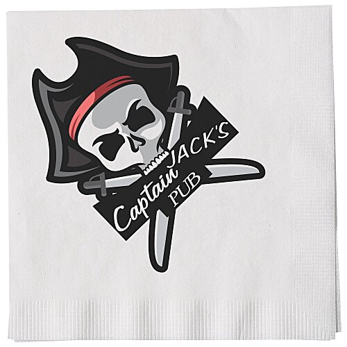 Luncheon Napkin - 1-ply - White - Full Colour Main Image