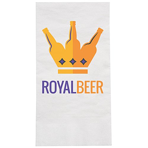 Dinner Napkin - 1-ply - White - Full Colour Main Image