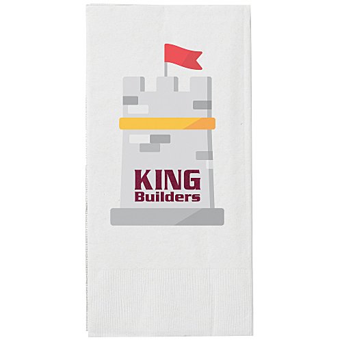 Dinner Napkin - 3-ply - 1/8 Fold - White - Full Colour Main Image