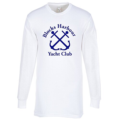 M&O Gold Soft Touch LS T-Shirt - Men's - White - Screen Main Image