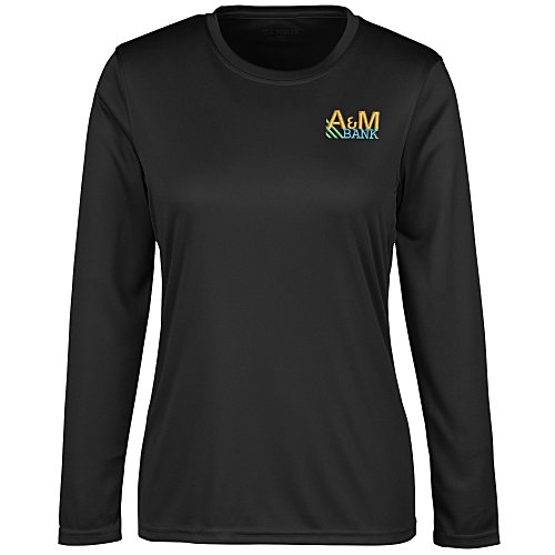 Spin Dye Jersey LS Tee - Ladies' - Embroidered Main Image