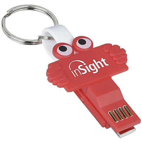 Clipster Duo Charging Cable Keychain Main Image