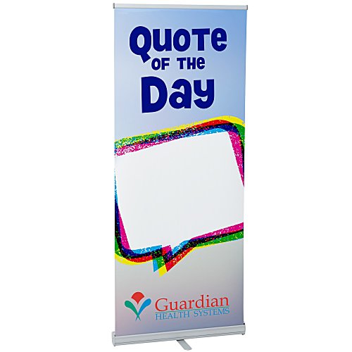 Single Foot Retractable Dry Erase Banner Display - 33 1/2 inches Main Image