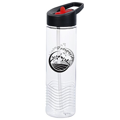 Clear Impact Twist Water Bottle with Two-Tone Flip Straw Lid - 24 oz Main Image