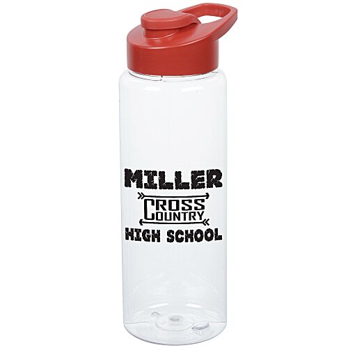 Clear Impact Guzzler Sport Bottle with Flip Carry Lid - 32 oz Main Image