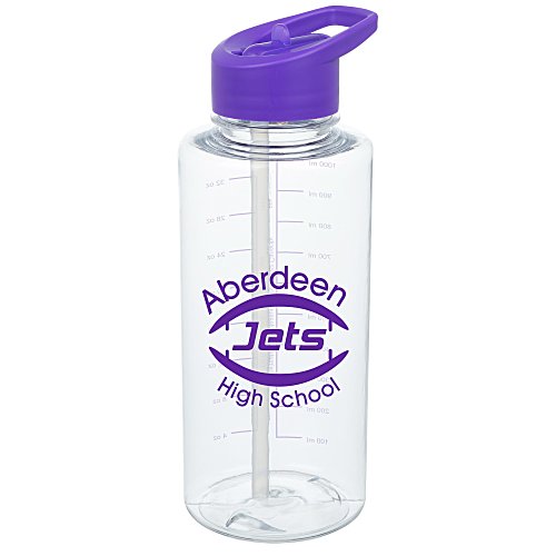 Clear Impact Mountain Bottle with Flip Straw - 36 oz Main Image