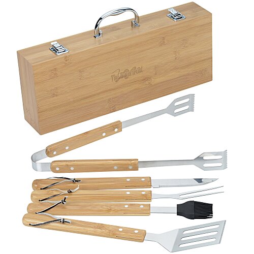 Grill Master 5-Piece Bamboo BBQ Set Main Image
