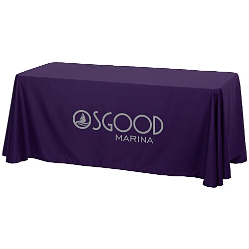 Hemmed Closed-Back Poly/Cotton Table Throw - 6' Main Image