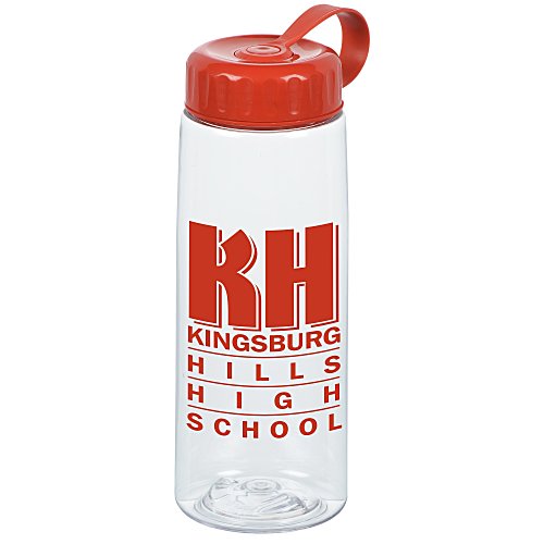 Clear Impact Flair Bottle with Tethered Lid - 26 oz Main Image