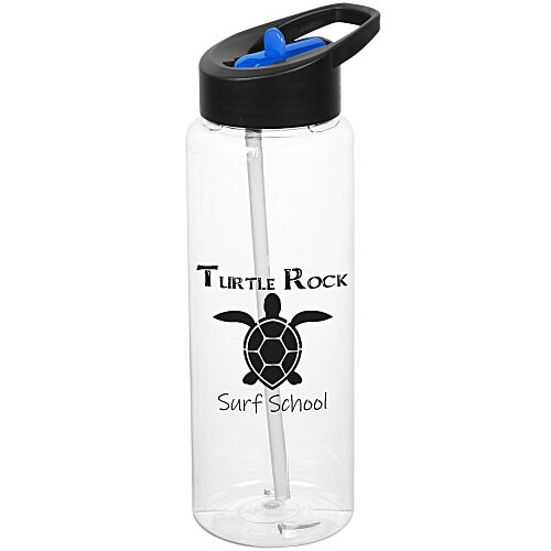 Clear Impact Guzzler Sport Bottle with Two-Tone Flip Straw Lid - 32 oz Main Image