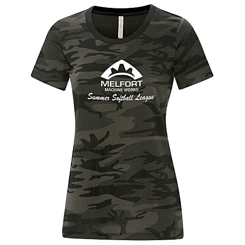Euro Spun Cotton T-Shirt - Ladies' - Camo - Screen Main Image