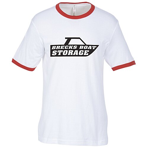 Euro Spun Ringer Tee - White Main Image