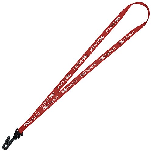 Trapezoid Lanyard - 1/2" - 32" - Plastic Bulldog Clip Main Image