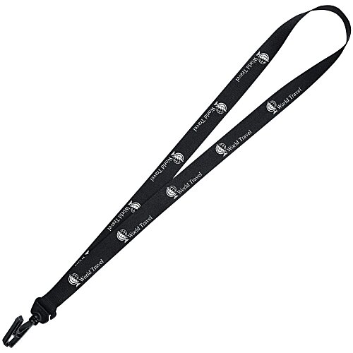 Trapezoid Lanyard - 3/4" - 32" - Plastic Bulldog Clip Main Image