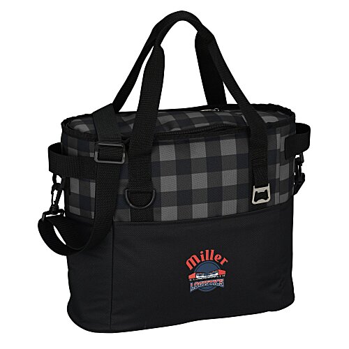 Buffalo Plaid Cooler Bag - Embroidered Main Image