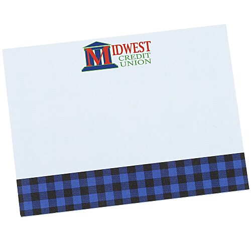 Souvenir Designer Sticky Note - 3" x 4" - Buffalo Plaid - 25 Sheet Main Image