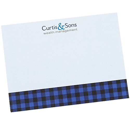 Souvenir Designer Sticky Note - 3" x 4" - Buffalo Plaid - 50 Sheet Main Image