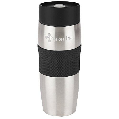 Checker Vacuum Tumbler - 16 oz. - Laser Engraved Main Image