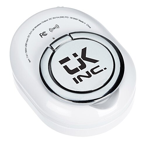 Cling Suction Wireless Charger with Phone Ring Main Image