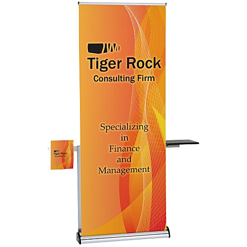 Barracuda Retractable Banner Display with Table & Literature Pocket Main Image