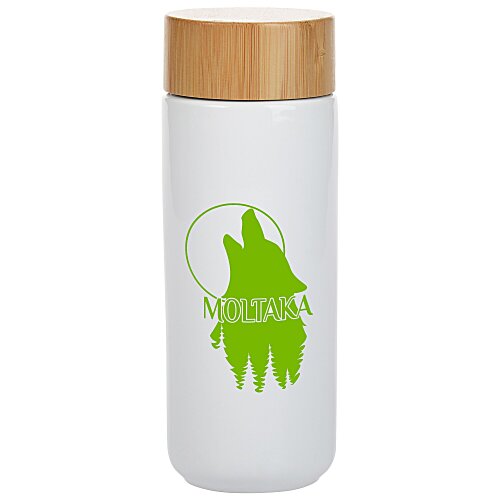 Lexington Ceramic Bottle with Bamboo Lid - 10 oz. Main Image