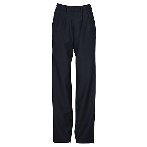 Washable Blend Pleated Front Pants - Ladies' Main Image