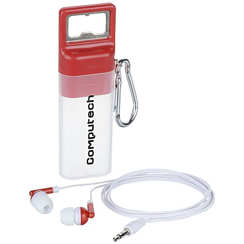 Ensemble Bottle Opener Case with Ear Buds Main Image