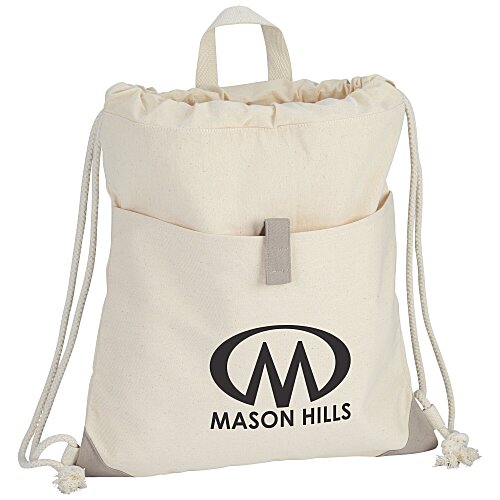 Recycled 8 oz. Cotton Drawstring Sportpack Main Image