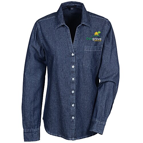 Untucked Denim V-Neck Shirt - Ladies' Main Image