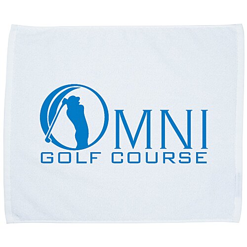 Premium Midweight Velour Sports Towel - White Main Image