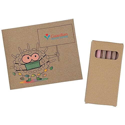 Kid's Colouring Book To-Go Set - Stay Healthy - Full Colour Main Image