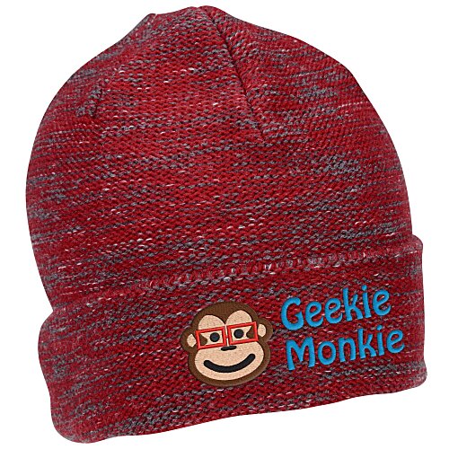 Multi-Melange Knit Toque with Cuff Main Image