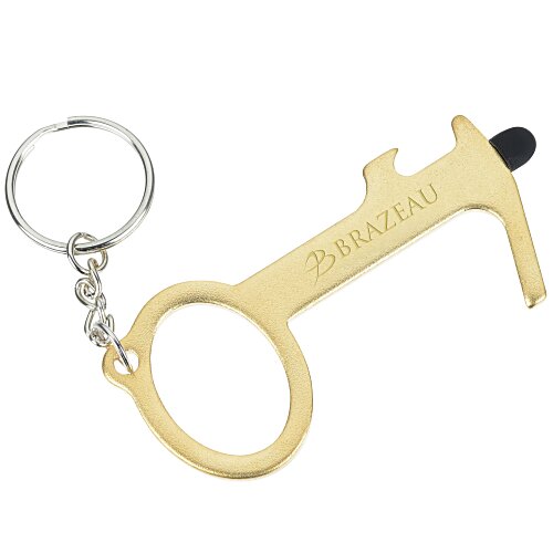 Touchless Bottle Opener with Stylus Keychain Main Image