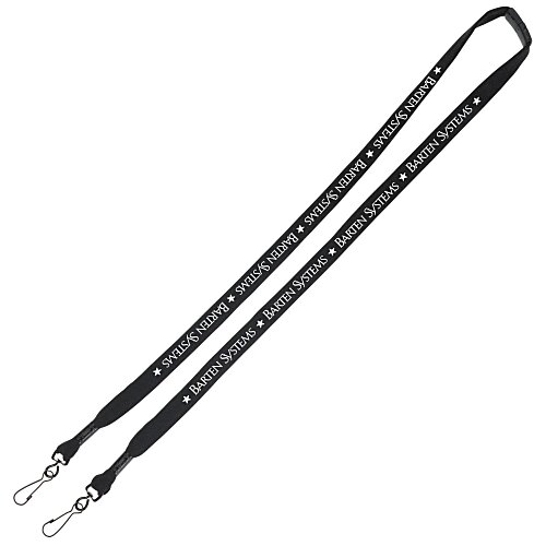 Knit Cotton Lanyard with Neck Clasp - 5/8" - 2 Swivel Hooks Main Image