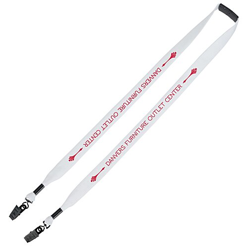 Knit Cotton Lanyard with Neck Clasp - 3/4" - 2 Bulldog Clips Main Image