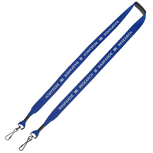 Knit Cotton Lanyard with Neck Clasp - 3/4" - 2 Swivel Hooks Main Image