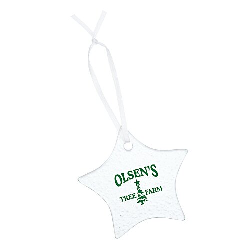 Hammered Glass Ornament - Star Main Image