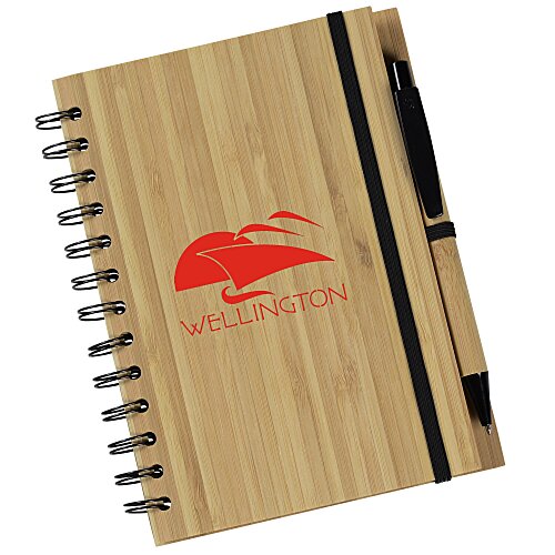 Syracuse Bamboo Cover Notebook with Pen Main Image