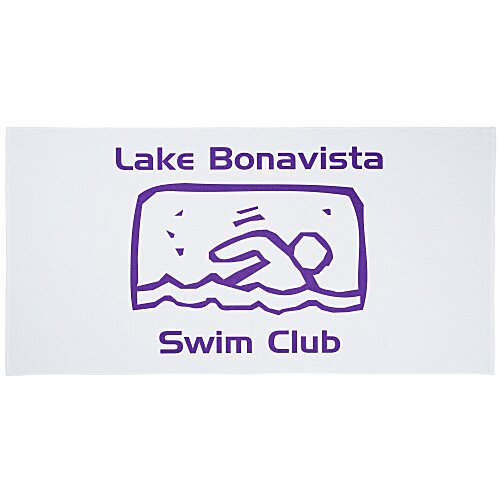 Terry Beach Towel - White Main Image