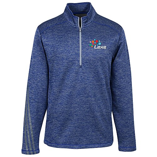 adidas 3 Stripe Brushed Heather 1/4-Zip Pullover - Men's Main Image