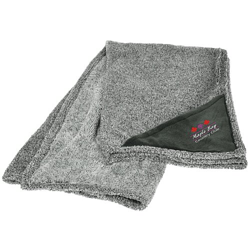 Heathered Fuzzy Fleece Blanket Main Image
